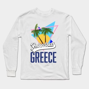 Fabulous Greece retro logo Long Sleeve T-Shirt